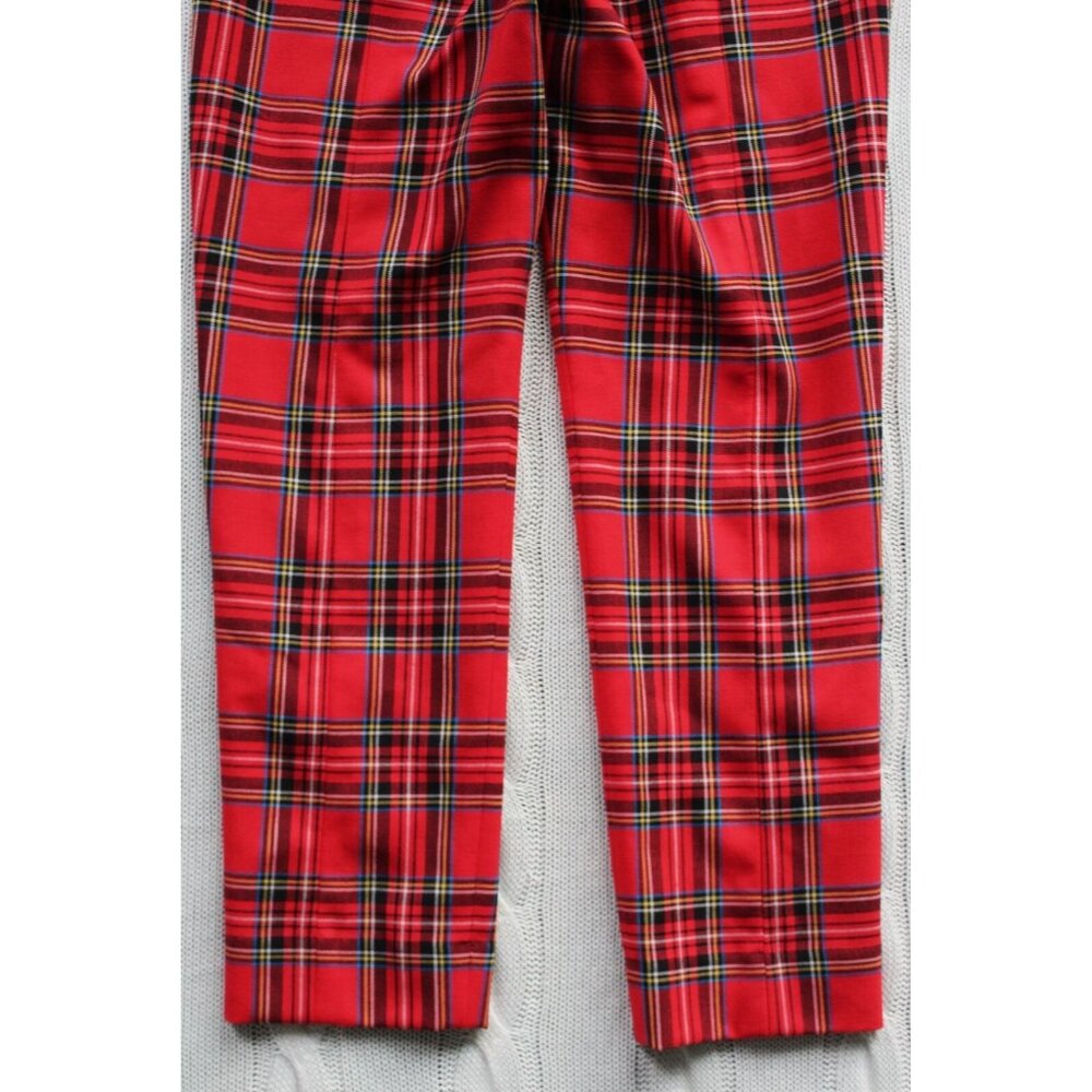 J. CREW High Rise Cameron Stewart Tartan Christmas Slim Wool Blend Pants, Size 2 - Picture 6 of 9